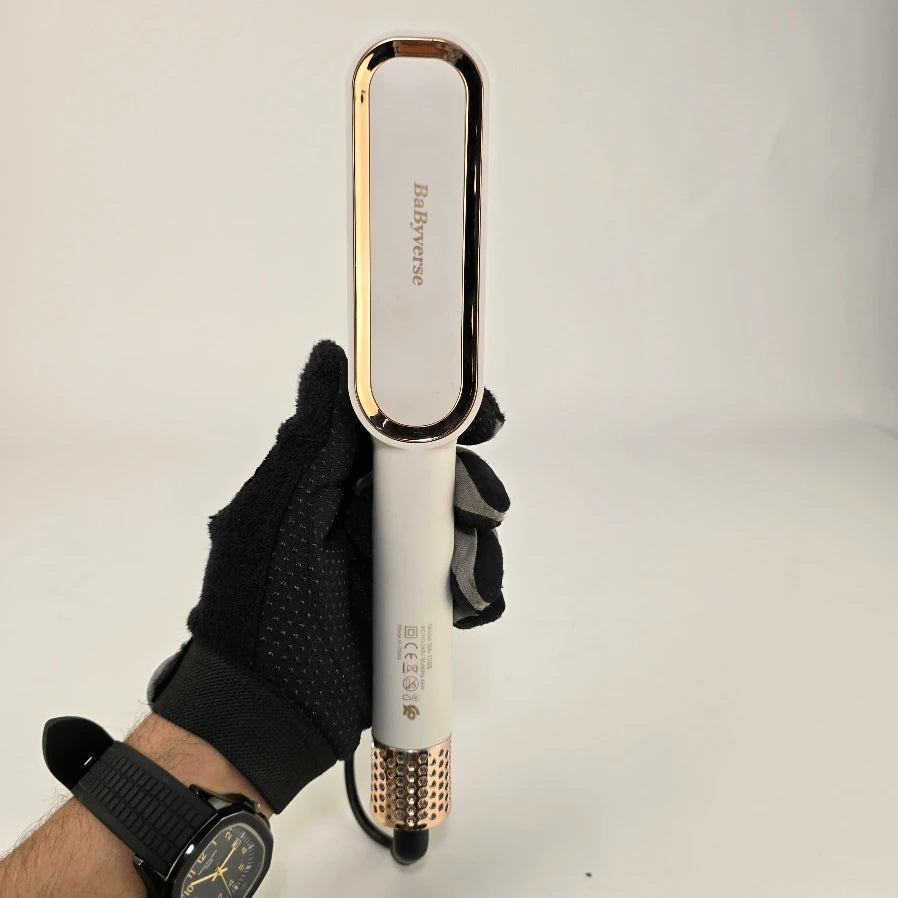 Babyverse BA-1088 Hair Straightener Brush | Hot Air Brush With Adjustable Heat Seting - khan American Tools