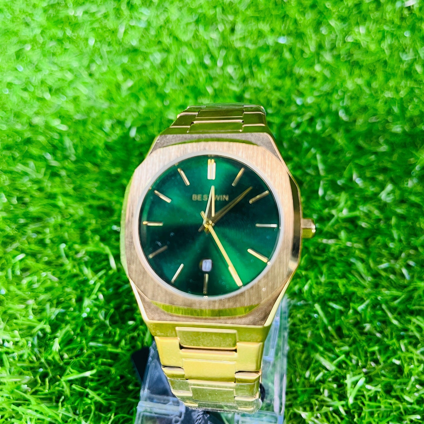 BESTWIN Golden Chain Green Dial Watch