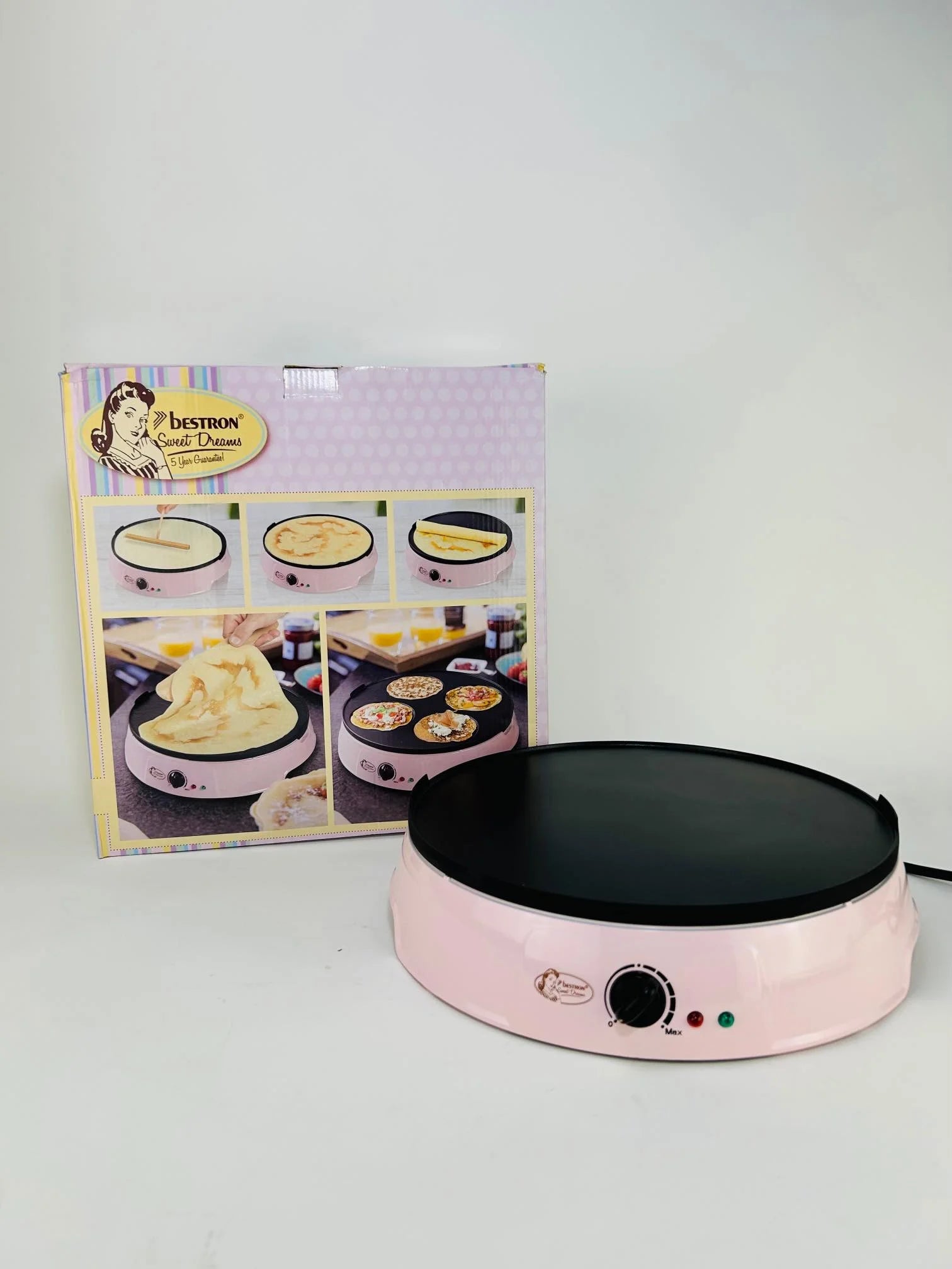 Bestron ASW650P Crepe Maker | Crepe Maker Baking Pan With 1200W Power - khan American Tools