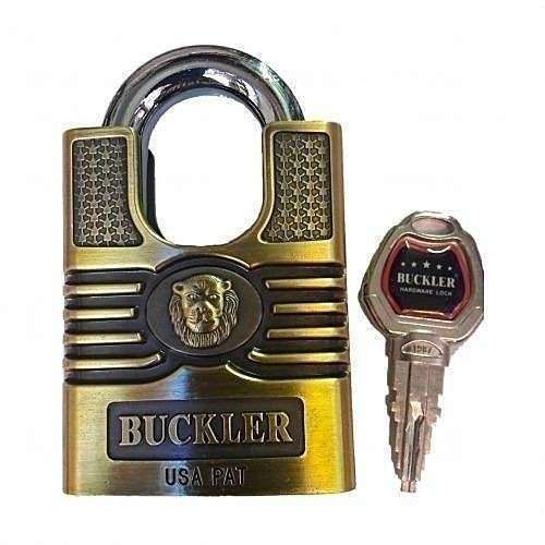 Buckler Padlock-Hardened Antic Gold 70MM - khan American Tools