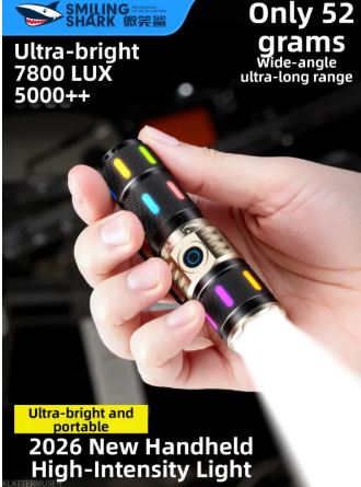 Smiling Shark Mini High-Intensity LED Flashlight