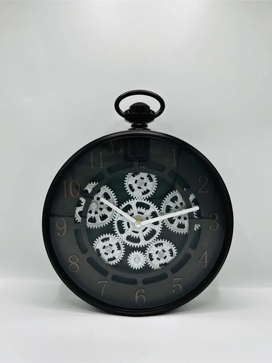 Moving gear wall clock with hook - khan American Tools