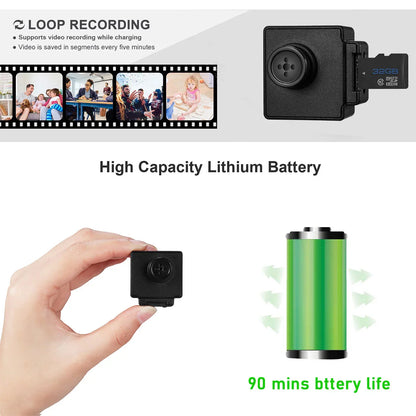 HD Button Hidden Spy Camera