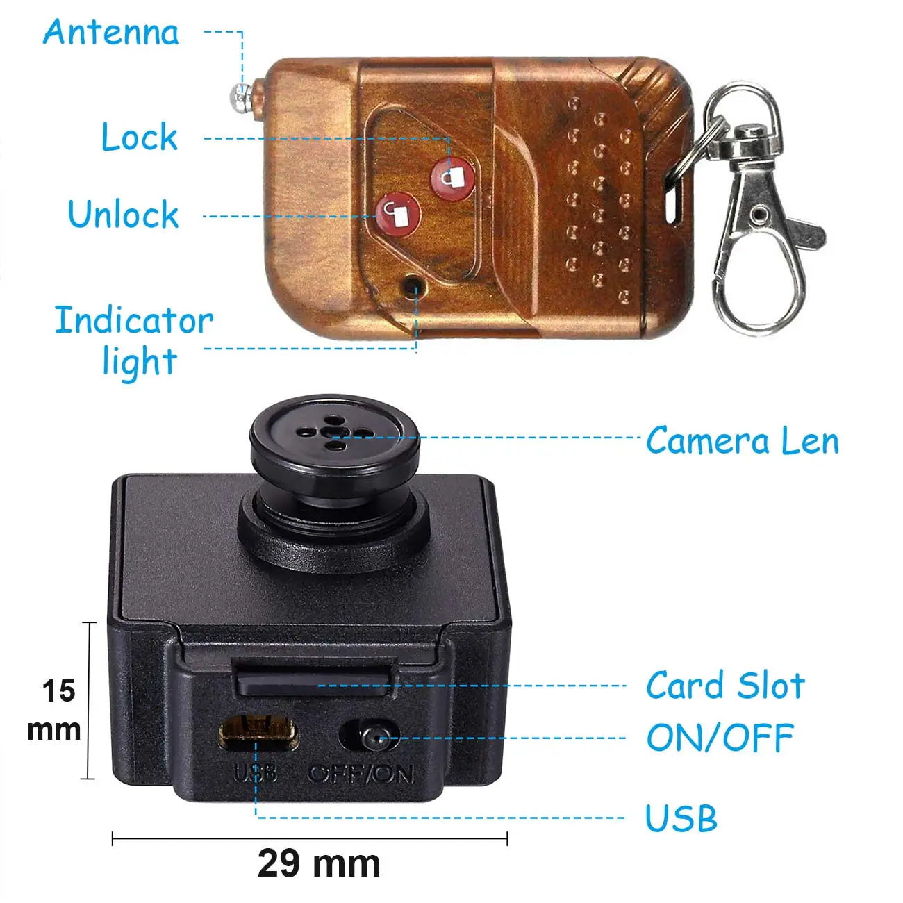 HD Button Hidden Spy Camera