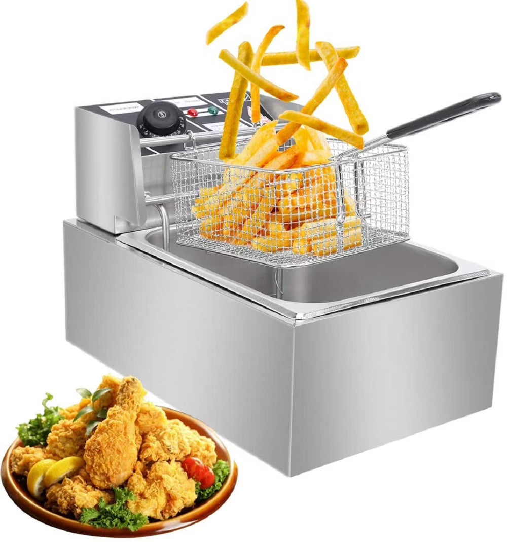 Hoffmans Commercial Electric Deep Fryer HM-88-1 | Deep Fryer 6L Single Tank - khan American Tools