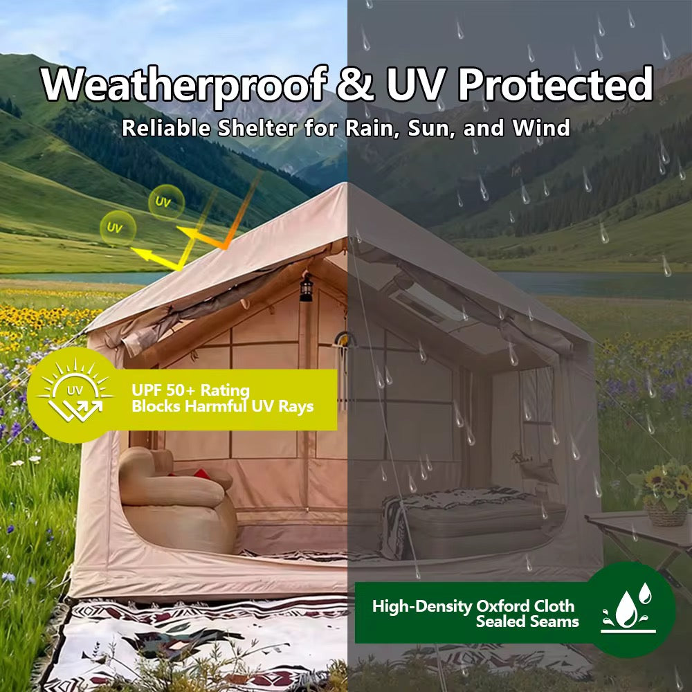 Custom Multi Persons Large Two Room Waterproof Inflatable House Air Tent Outdoor Inflatable Camping Tent