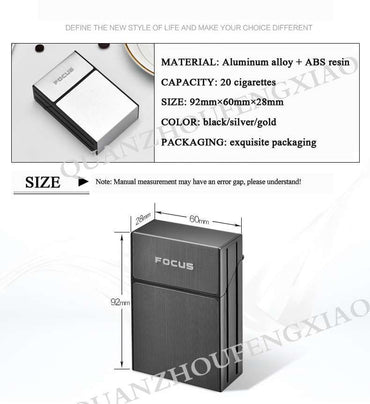 FOCUS Cigarette Case ABS Plastic 20pcs Cigarette Capacity - khan American Tools