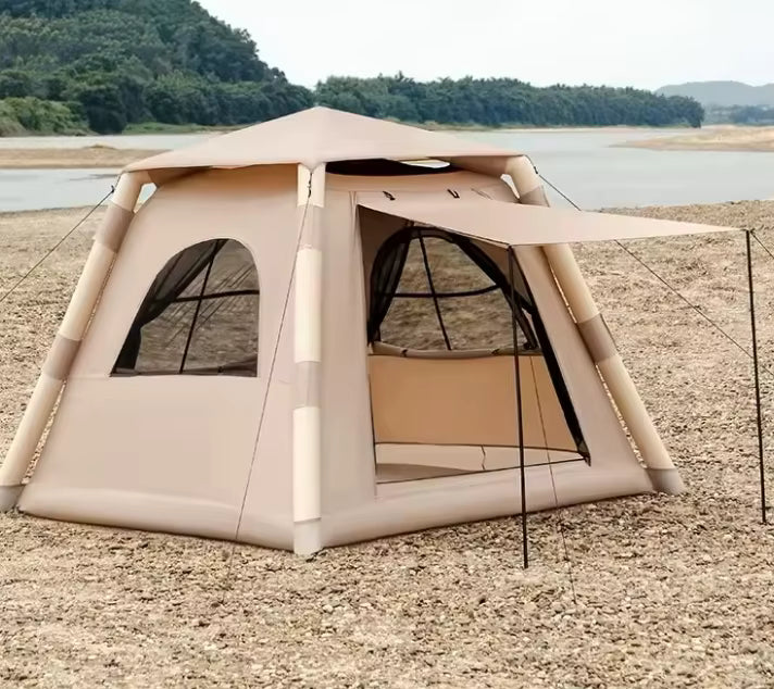 New 3-5 People Thickened Rainproof Folding Automatic Opening Camping Tent, Inflatable Tent, Outdoor Travel Supplies, Air Tent