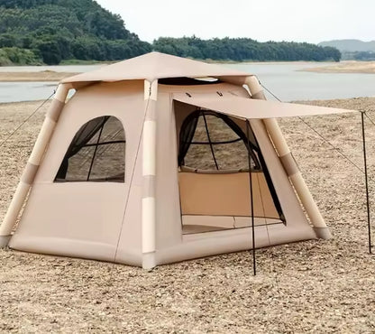New 3-5 People Thickened Rainproof Folding Automatic Opening Camping Tent, Inflatable Tent, Outdoor Travel Supplies, Air Tent