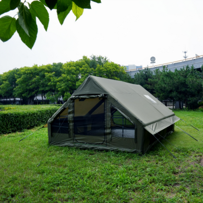 WILDBEAR.US Inflatable Camping Tent 16 Person with Air Pump, Military Grade Quaility Waterproof Air Tent with Carry Bag, Tear Resistant Tent, Easy Setup Oxford Blow Up tent, Windproof Glamping House for Camping, Outdoor