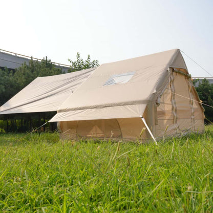 WILDBEAR.US 8 Person Air Camp Luxury Camping Inflatable Tent Extended Canopy Outdoor Waterproof Automatic Sunshade Four-season Portable Foldable 210D