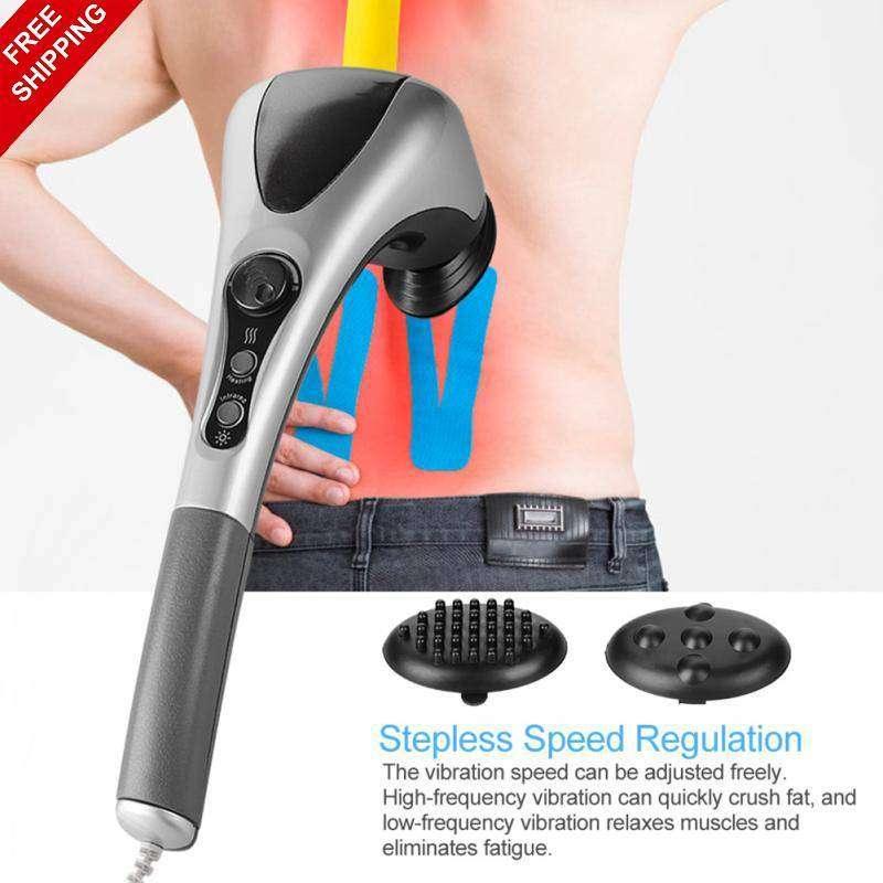 Handheld Relaxing Double Head Heating Massager Blueidea - khan American Tools