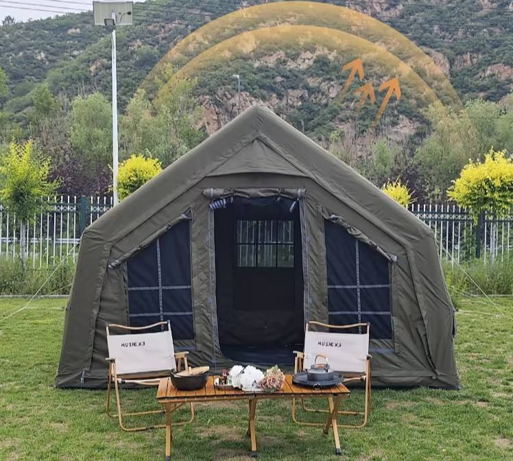 10 Person Military Grade High Quality Factory Price New Arrival Camping Tent Wholesale Family Outdoor Holiday Inflatable Camping Tent for Events Activity