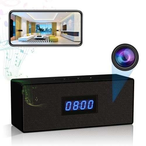 Hidden Camera Bluetooth Speaker Spy Camera Clock WiFi - khan American Tools