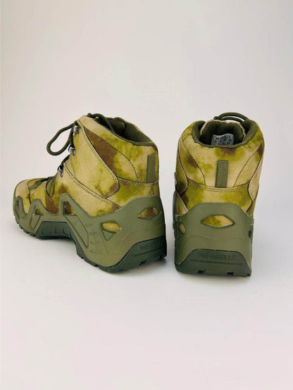 M6 Merlle camo colour Military Shoes | Waterproof Army Shoes Mid Top - khan American Tools