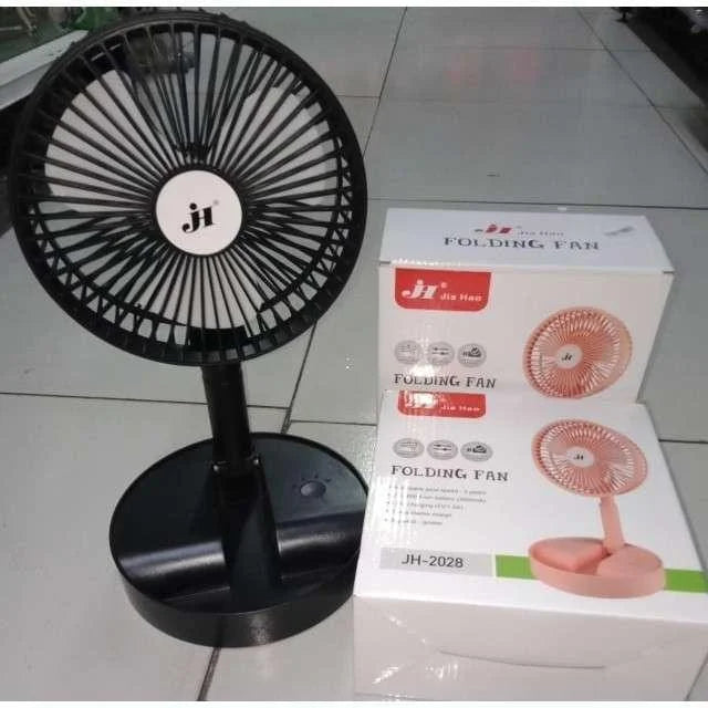 JIA HAO FOLDING FAN JH-2028 | Rechargeable Folding Fan With Li-ion Battery 3600mA