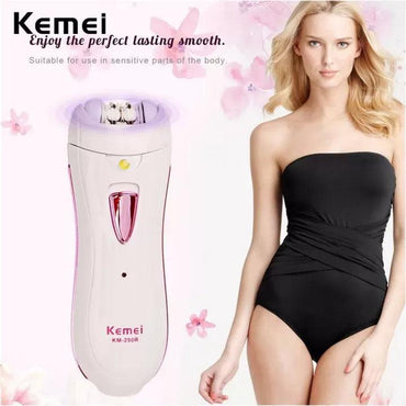 Kemei KM-290R – Lady Epilator Shaver | Rechargeable Trimmer For Women - khan American Tools