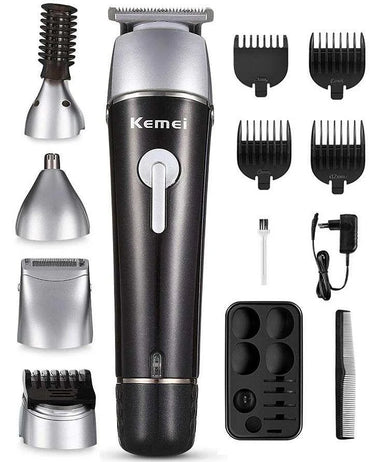Kemei Professional Super Grooming Kit For Men | 10 In 1 Rechargeable Km 1015 Trimmer Machine