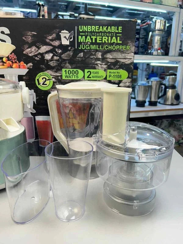 Phillips Food Processors P-1108 | 11 in 1 Multifunctional Food Processor With 1000W Power - khan American Tools