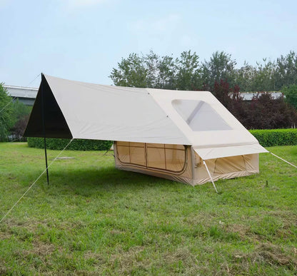 WILDBEAR.US 8 Person Air Camp Luxury Camping Inflatable Tent Extended Canopy Outdoor Waterproof Automatic Sunshade Four-season Portable Foldable 210D