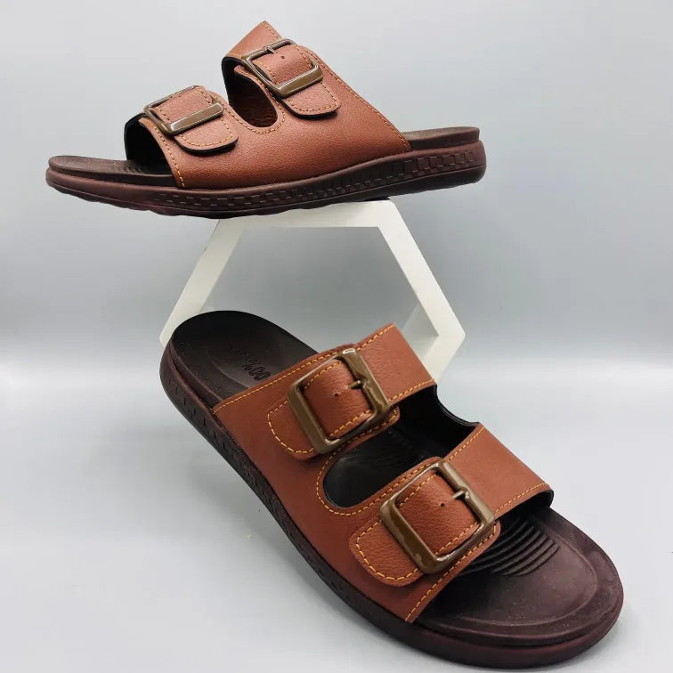 Arabian Slippers Premium Quality | Aerosoft Slippers For Men Light Brown