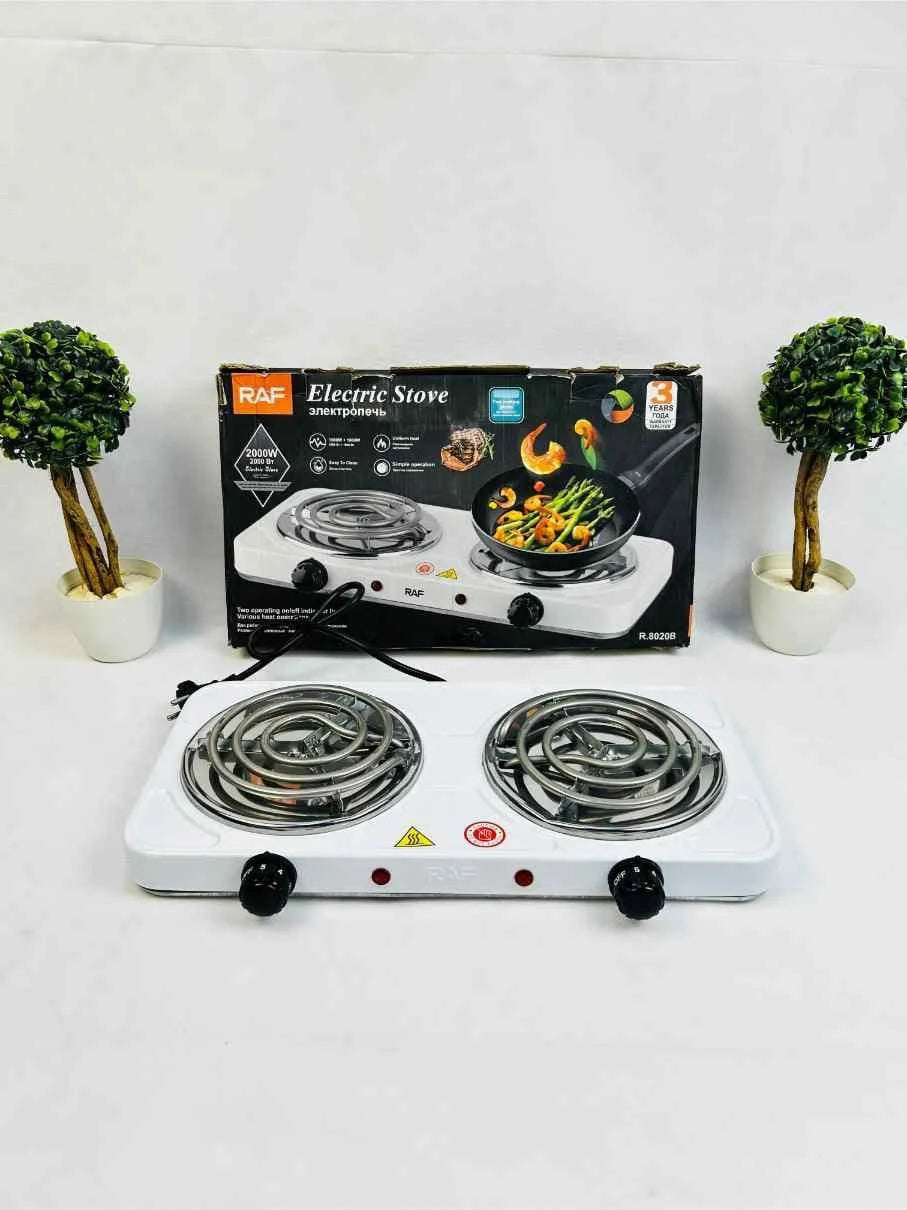 Raf R-8020B Electric Stove Double Burner Hot Plate | Hot Plate 2000W Power - khan American Tools