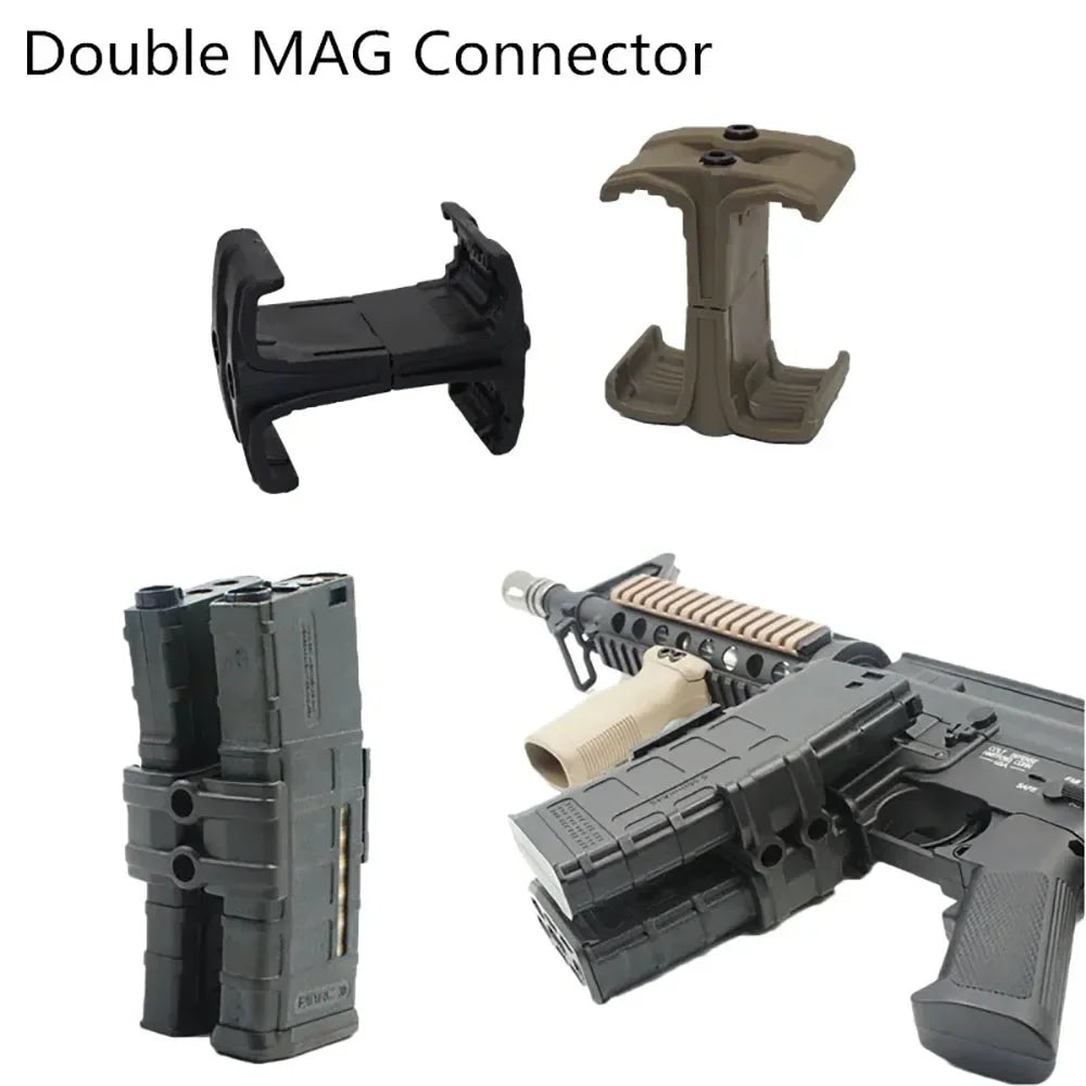 Eaiming Double Magazine Clip for | Airsoft Two Magazines Holding Polymer Clips - khan American Tools