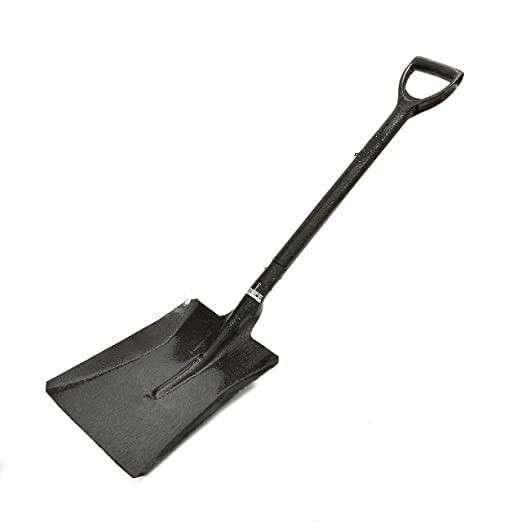 Iron Gardening Spade/Belcha, Black & Grey- Square Head Shovel for Outdoor Camping - khan American Tools