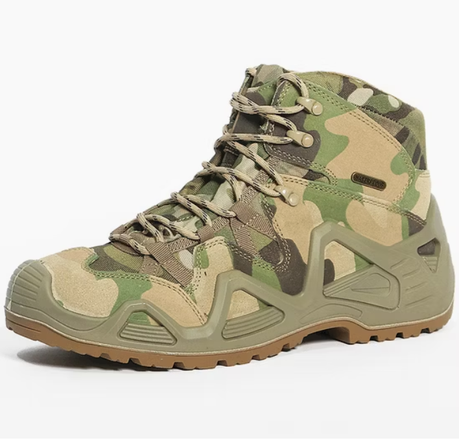 M6 Merlle camo colour Military Shoes | Waterproof Army Shoes Mid Top - khan American Tools