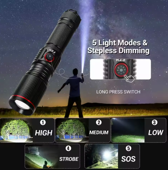 5.11 Strong Light Torch | Torch With C Type Charging - khan American Tools