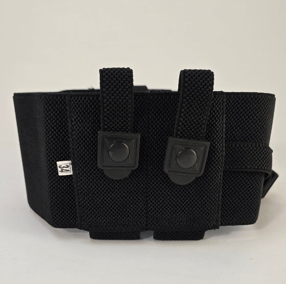 Sniper Double Magazines Pouch in Black | Universal Pistol Holster Adjustable Quick Pull Holsters - khan American Tools