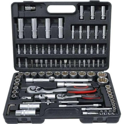 Socket & wrench Set with 94 pcs| Drive size 6.3 mm (1/4") / 12.5 mm (1/2") | Socket & wrench Set at best price in Pakistan - khan American Tools