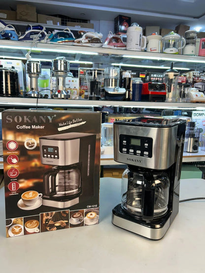 Sokany CM.121E Coffee Maker | Stainless Steel 850W Coffee Maker