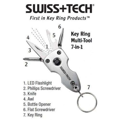 Swiss Tech Key Chain Multi-Tool 7-in-1