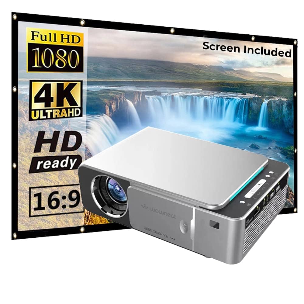 T6 Android 10.V LED 1080p HD Portable Projector | WIFI Smart Optional Support Projector - khan American Tools
