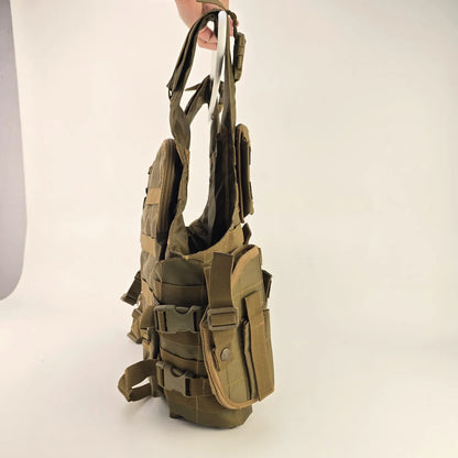 Combat Tactical Vest | Tactical Vest Hunting Camouflage Assault Molle Vest - khan American Tools