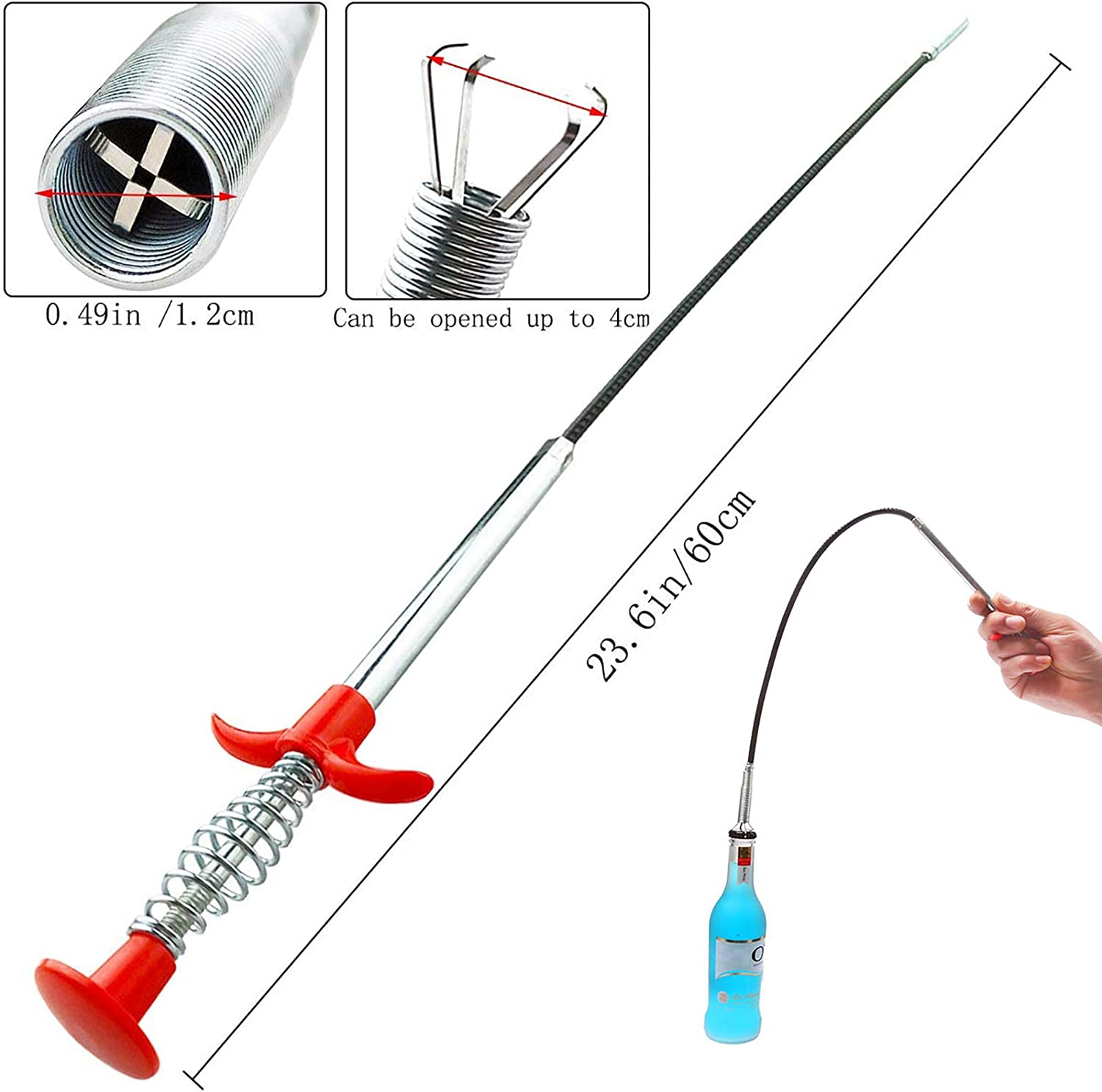 Drain Clog Remover With 4 Drain Claw 
