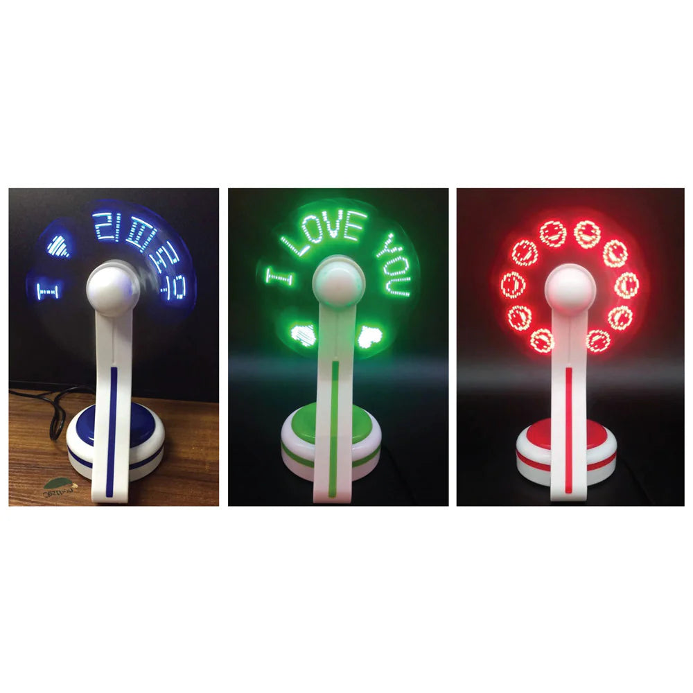 Programmable USB Led Fan | Multifunction USB Fan with RGB Lights - khan American Tools