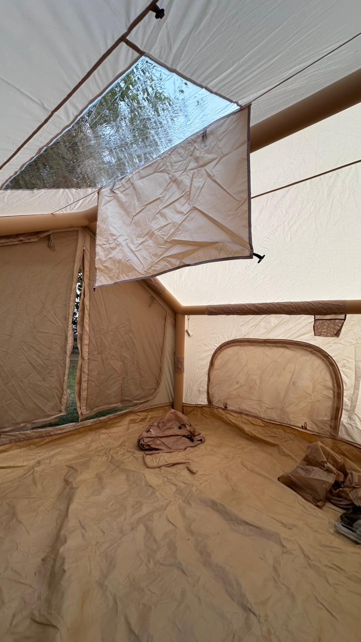 Hot Sale 5*6m Easy Setup Outdoor Waterproof Oxford Inflatable Blowup Camping Air Inflatable House Tent for Trips with Pump