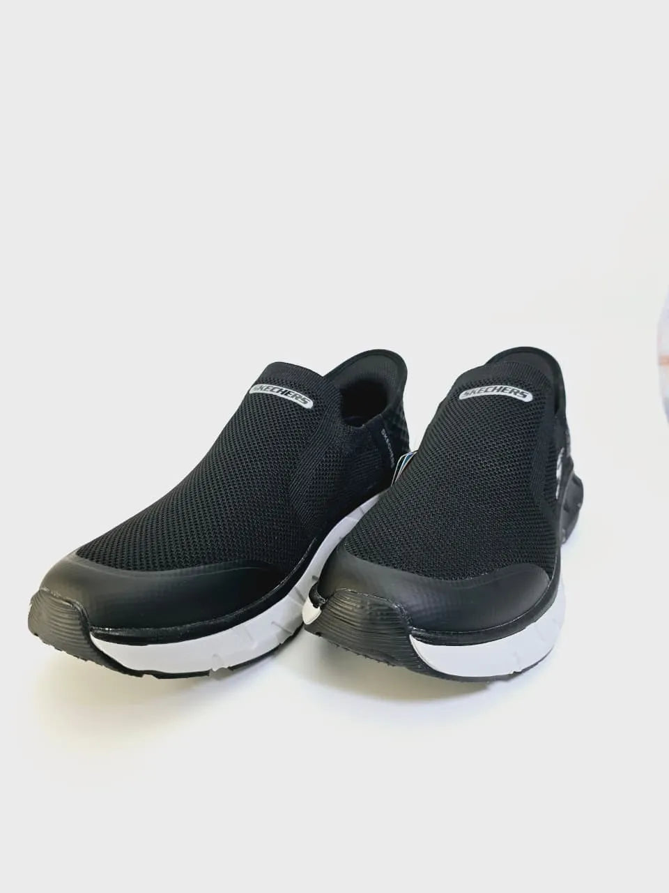 Skechers D'Lux Walker Slip In Black Color For Men - khan American Tools