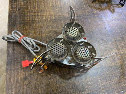 Windproof Portable Camping Gas Stove with Piezo Ignition & Carrying Case – Butane/Propane Backpacking Burner