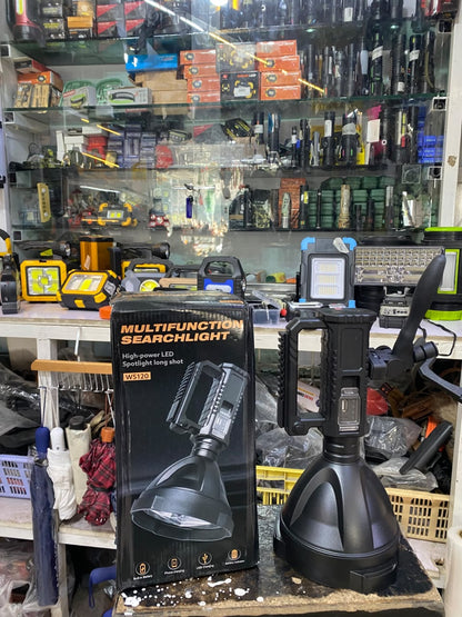 W5120 Rechargeable LED Spotlight Flashlight with Tripod & Power Bank