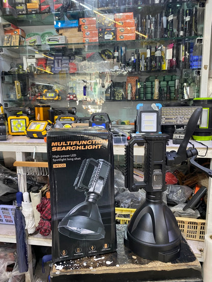 W5120 Rechargeable LED Spotlight Flashlight with Tripod & Power Bank