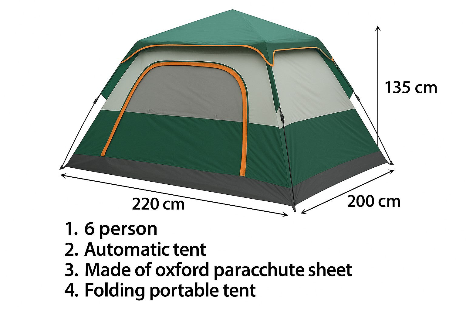 Automatic Waterproof Tent For 6 Person | Automatic Tent For Camping - khan American Tools
