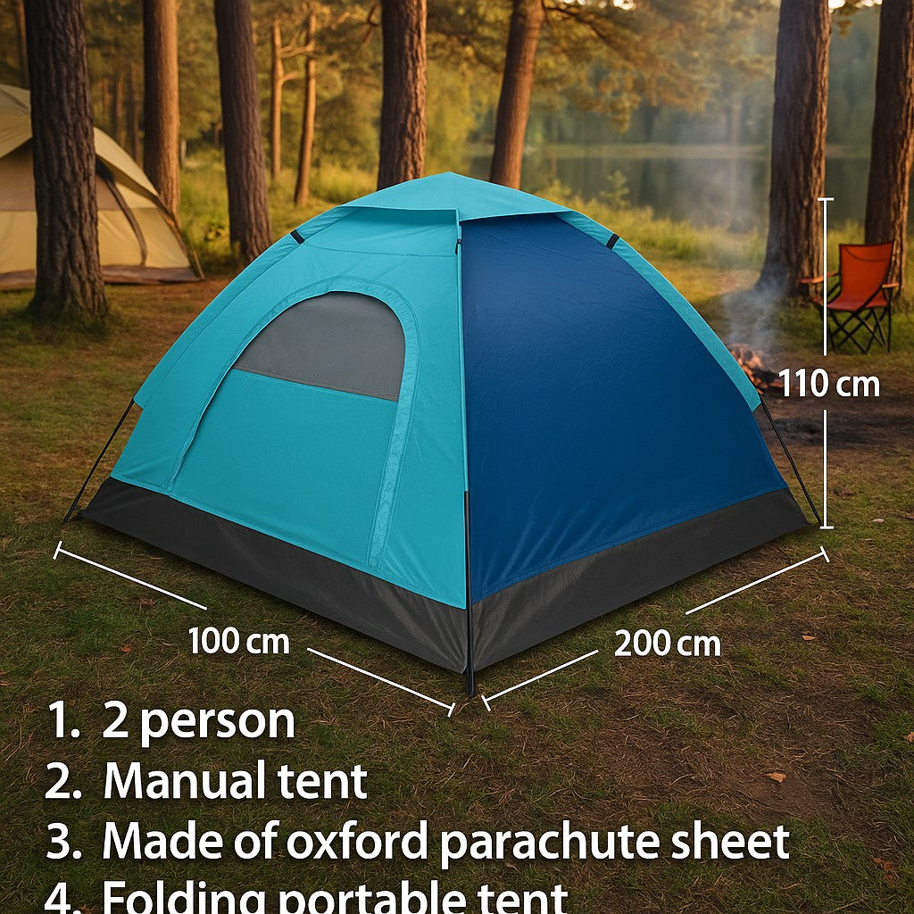 Mini Manual Tent For 2 Person | Waterproof Manual Camping Tent - khan American Tools