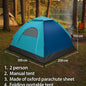 Mini Manual Tent For 2 Person | Waterproof Manual Camping Tent - khan American Tools
