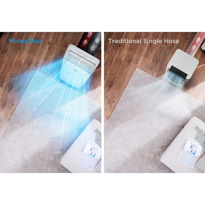 Midea DUO 12,000 BTU SACC Smart Inverter Portable Air Conditioner with Heat, White