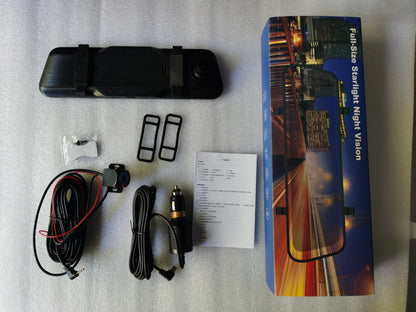 9.66-Inch HD Touch Screen Rear View Mirror Dash Camera