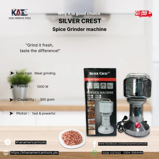 Silver Crest Spice Grinder machine | Grinder Machine With Copper Motor 300G