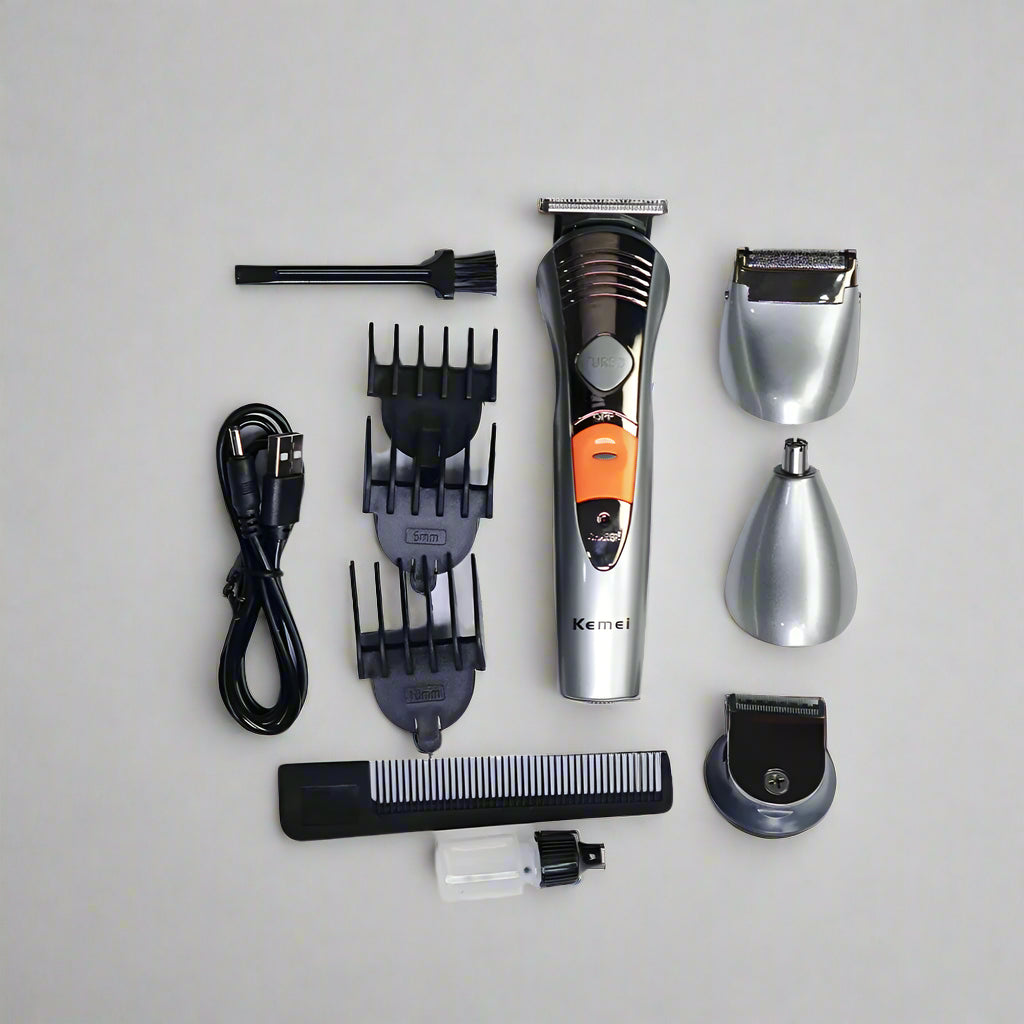 Kemei KM-580 Grooming Kit | 7 in 1 Kemei Trimmer - khan American Tools